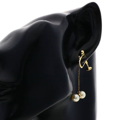 TASAKI Drop Pearl Earring K18 Yellow Gold Ladies [Used]