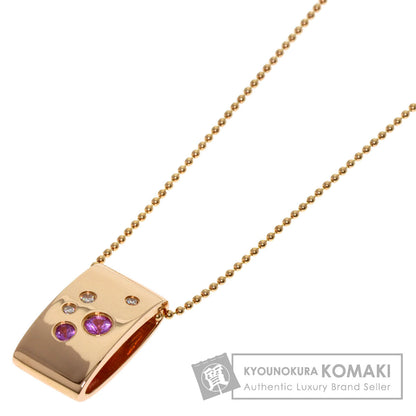 TASAKI Pink Sapphire Diamond Necklace K18 Pink Gold Ladies [Used]