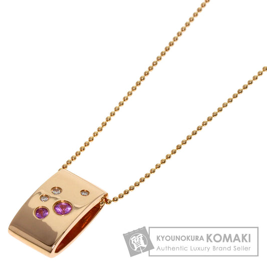 TASAKI Pink Sapphire Diamond Necklace K18 Pink Gold Ladies [Used]