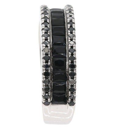Ponte Vecchio Black　Diamond Ring K18 White Gold Ladies [Used]
