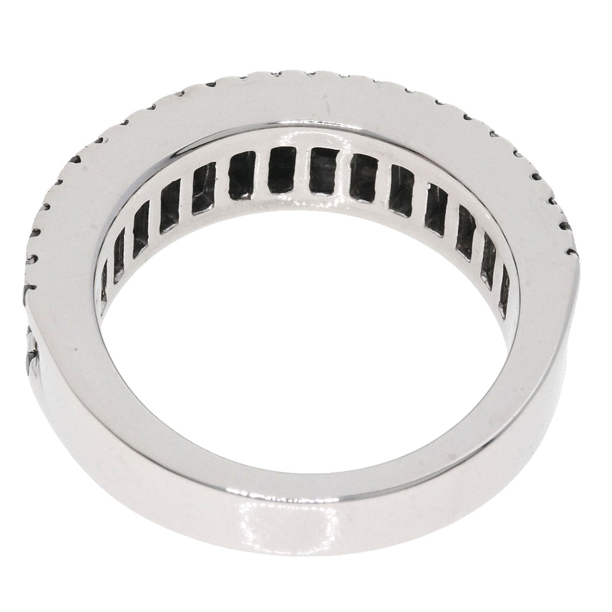 Ponte Vecchio Black　Diamond Ring K18 White Gold Ladies [Used]