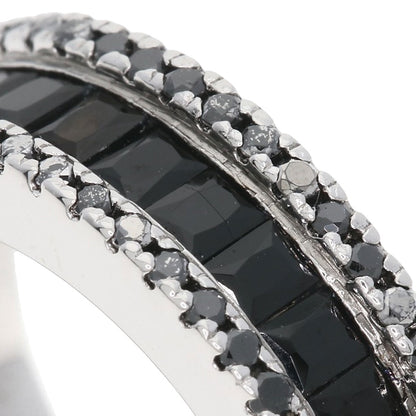Ponte Vecchio Black　Diamond Ring K18 White Gold Ladies [Used]