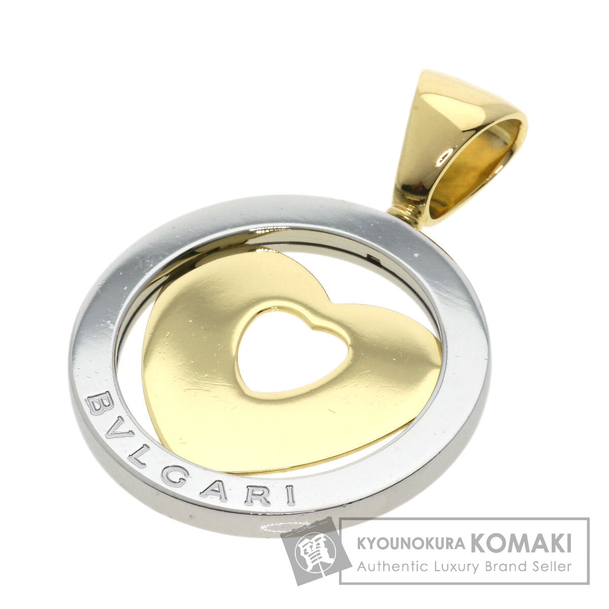 BVLGARI Tond Heart Pendant top Stainless Steel 18K Yellow GoldLadies [Used]