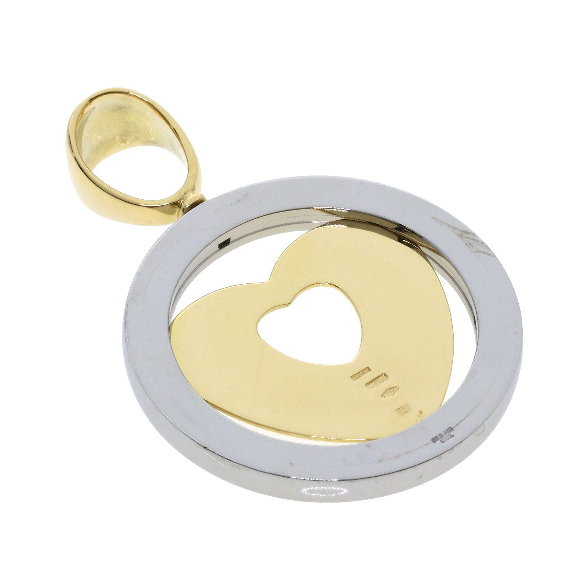 BVLGARI Tond Heart Pendant top Stainless Steel 18K Yellow GoldLadies [Used]