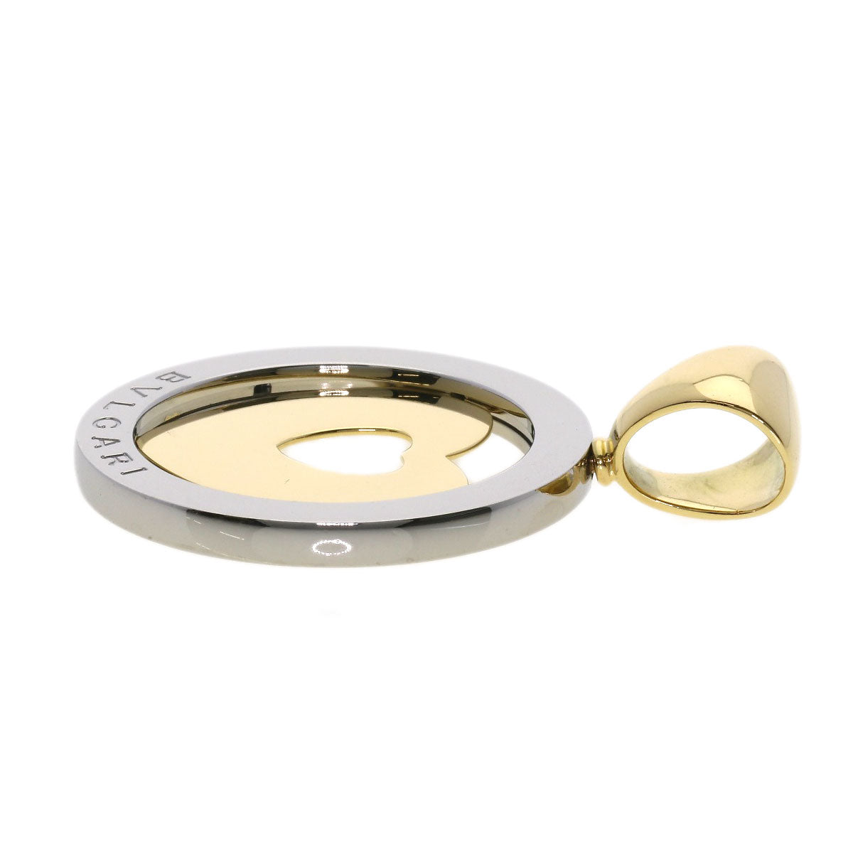 BVLGARI Tond Heart Pendant top Stainless Steel 18K Yellow GoldLadies [Used]
