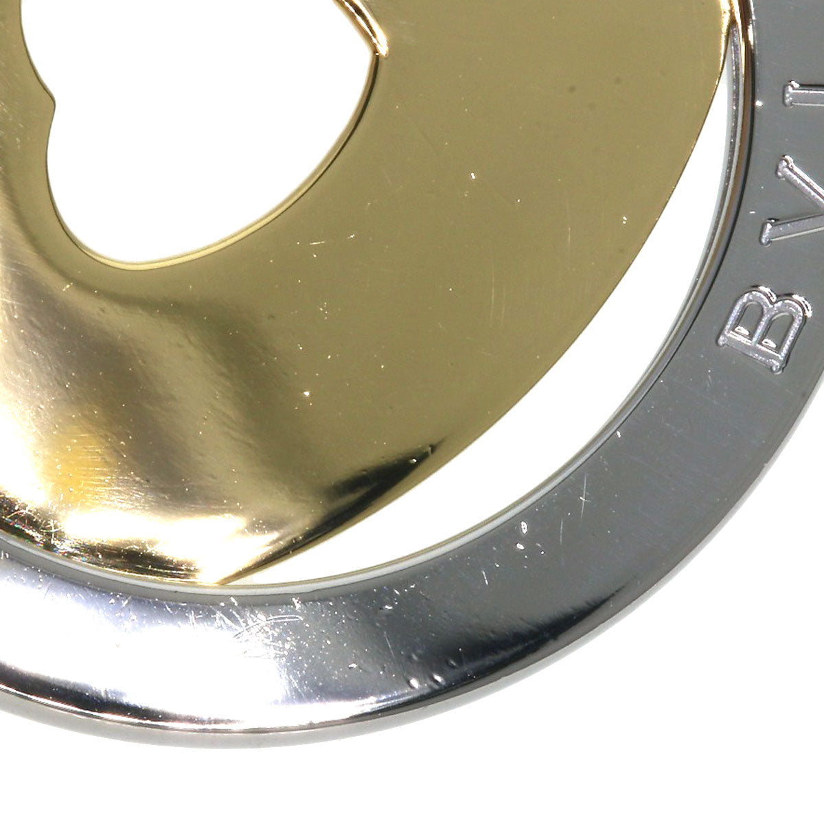 BVLGARI Tond Heart Pendant top Stainless Steel 18K Yellow GoldLadies [Used]