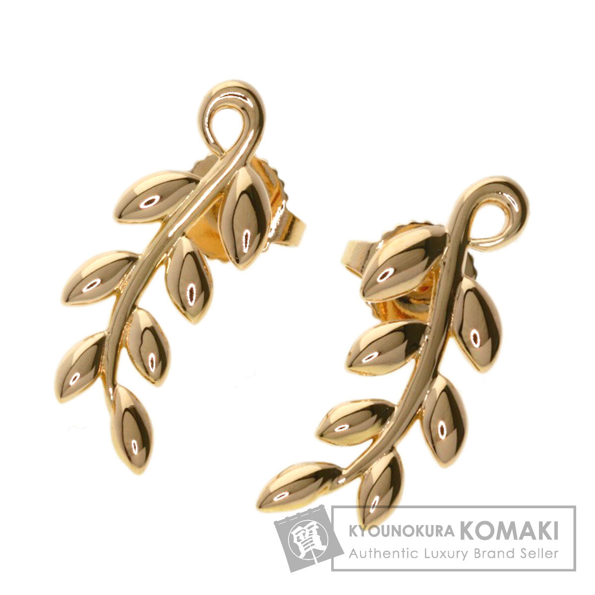 TIFFANY&Co.   earring Olive Leaf Climber K18 Pink Gold Ladies
