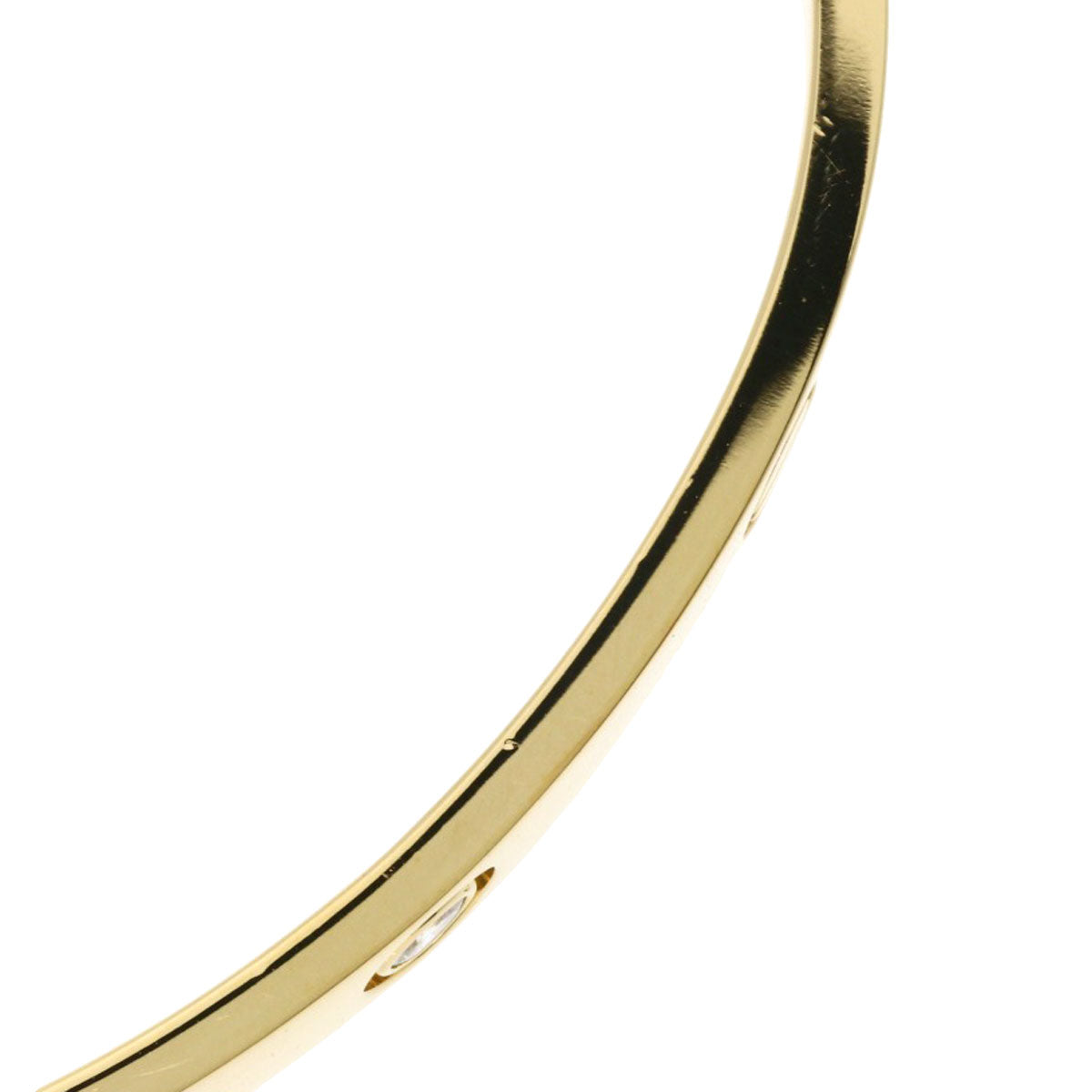 CARTIER LOVE Bracelets Half Diamond with Driver #18 Bracelet K18 Yellow Gold Ladies [Used]