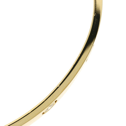 CARTIER LOVE Bracelets Half Diamond with Driver #18 Bracelet K18 Yellow Gold Ladies [Used]