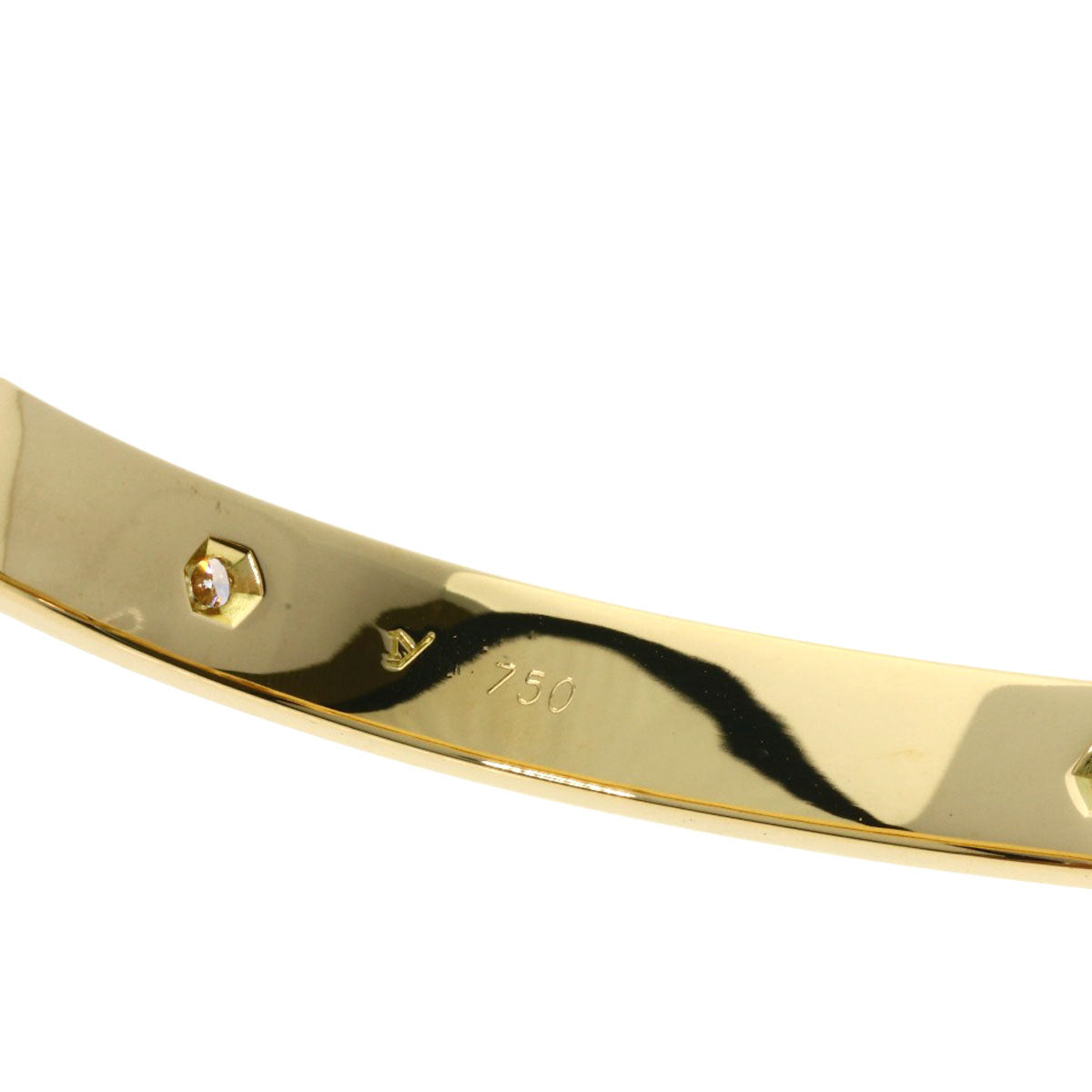 CARTIER LOVE Bracelets Half Diamond with Driver #18 Bracelet K18 Yellow Gold Ladies [Used]