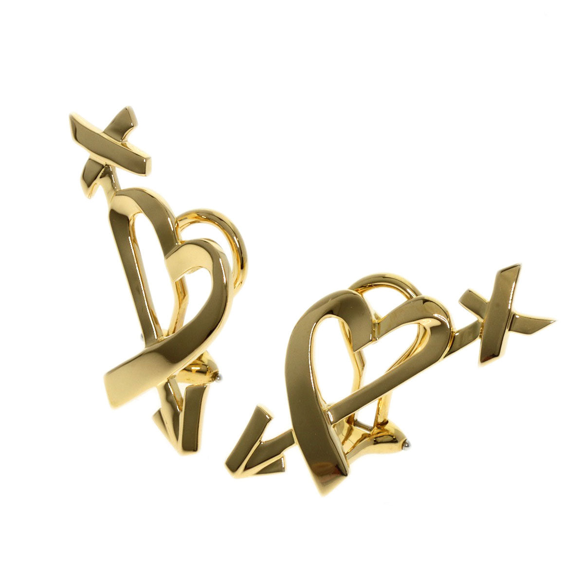 TIFFANY&Co. Graffiti Heart Arrow Earring K18 Yellow Gold Ladies [Used]