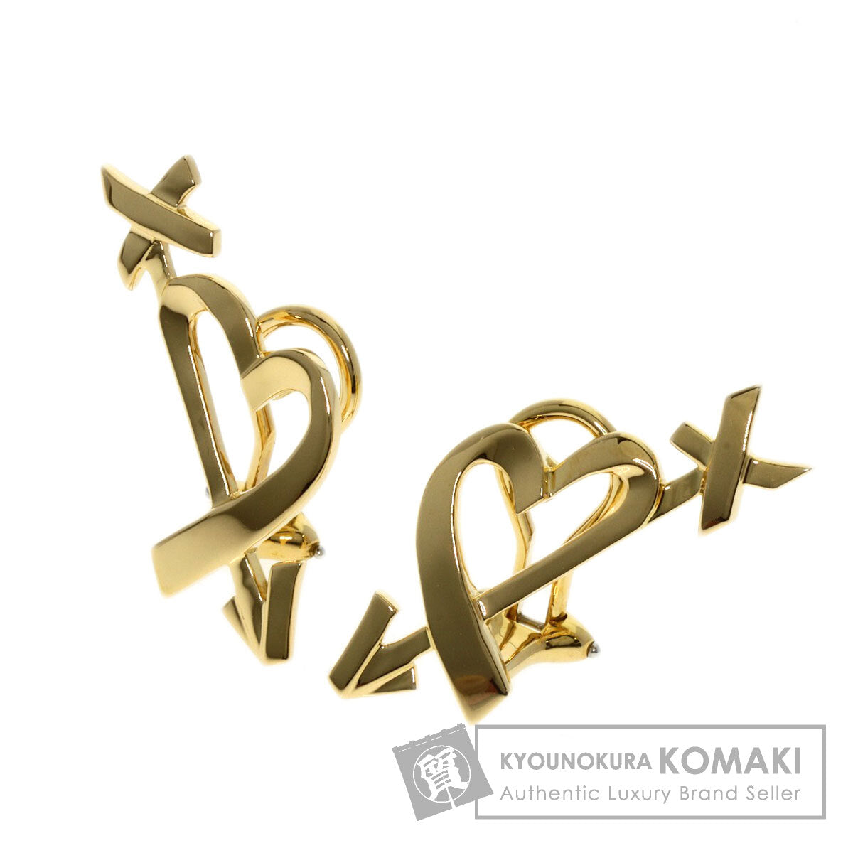 TIFFANY&Co. Graffiti Heart Arrow Earring K18 Yellow Gold Ladies [Used]