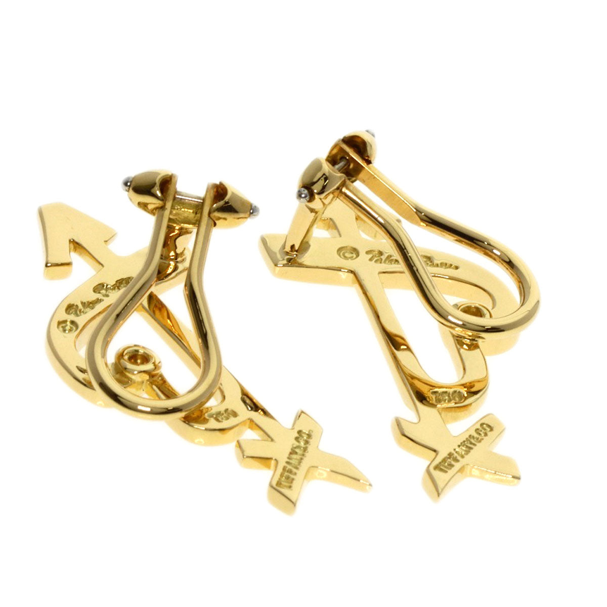 TIFFANY&Co. Graffiti Heart Arrow Earring K18 Yellow Gold Ladies [Used]