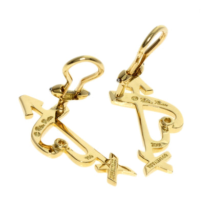 TIFFANY&Co. Graffiti Heart Arrow Earring K18 Yellow Gold Ladies [Used]
