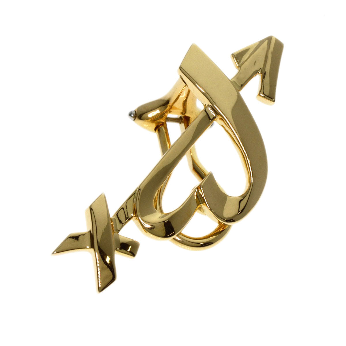 TIFFANY&Co. Graffiti Heart Arrow Earring K18 Yellow Gold Ladies [Used]