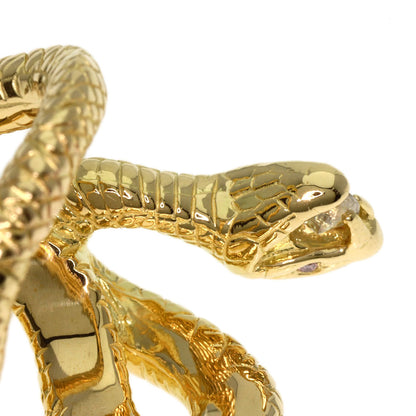 0.27ct Snake motif Diamond Ring K18 Yellow Gold 27.3g　Ladies