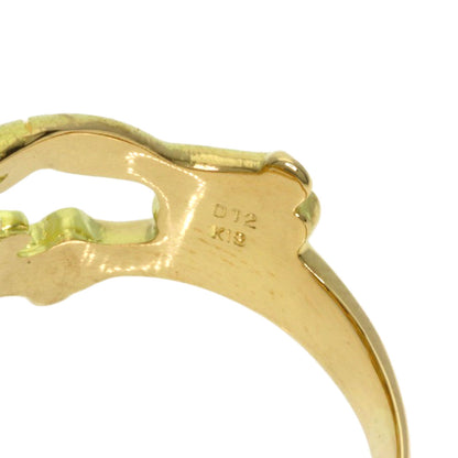 0.12ct Frog Emerald Diamond Ring K18 Yellow Gold 9g　Ladies
