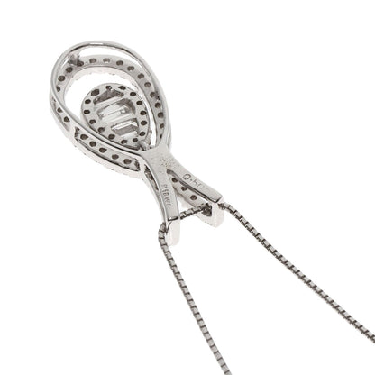 0.5ct Diamond Necklace K18 White Gold 3.8g　Ladies