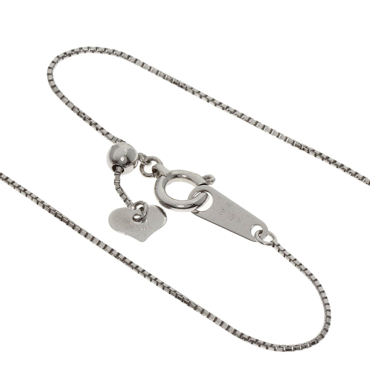 0.5ct Diamond Necklace K18 White Gold 3.8g　Ladies