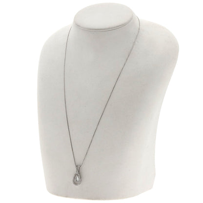 0.5ct Diamond Necklace K18 White Gold 3.8g　Ladies