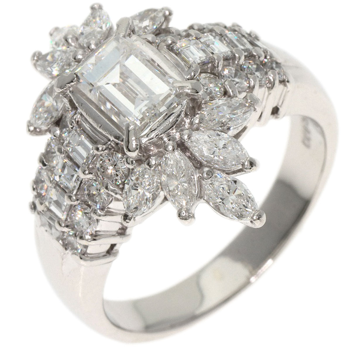 1.012ct Diamond F-SI2 Ring Platinum PT900 12.4g　Ladies