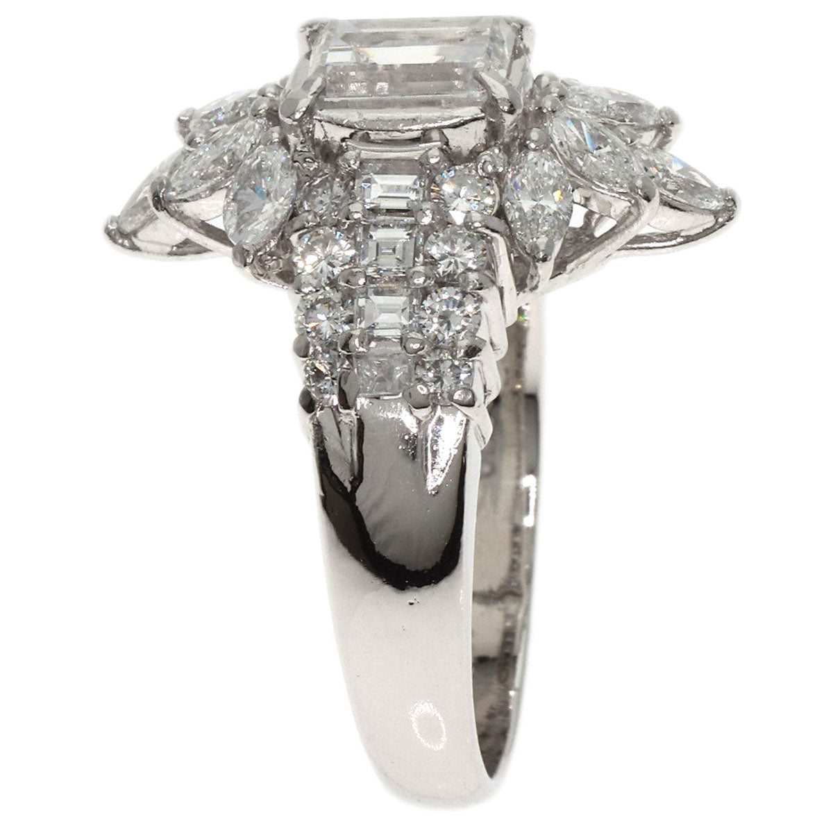 1.012ct Diamond F-SI2 Ring Platinum PT900 12.4g　Ladies