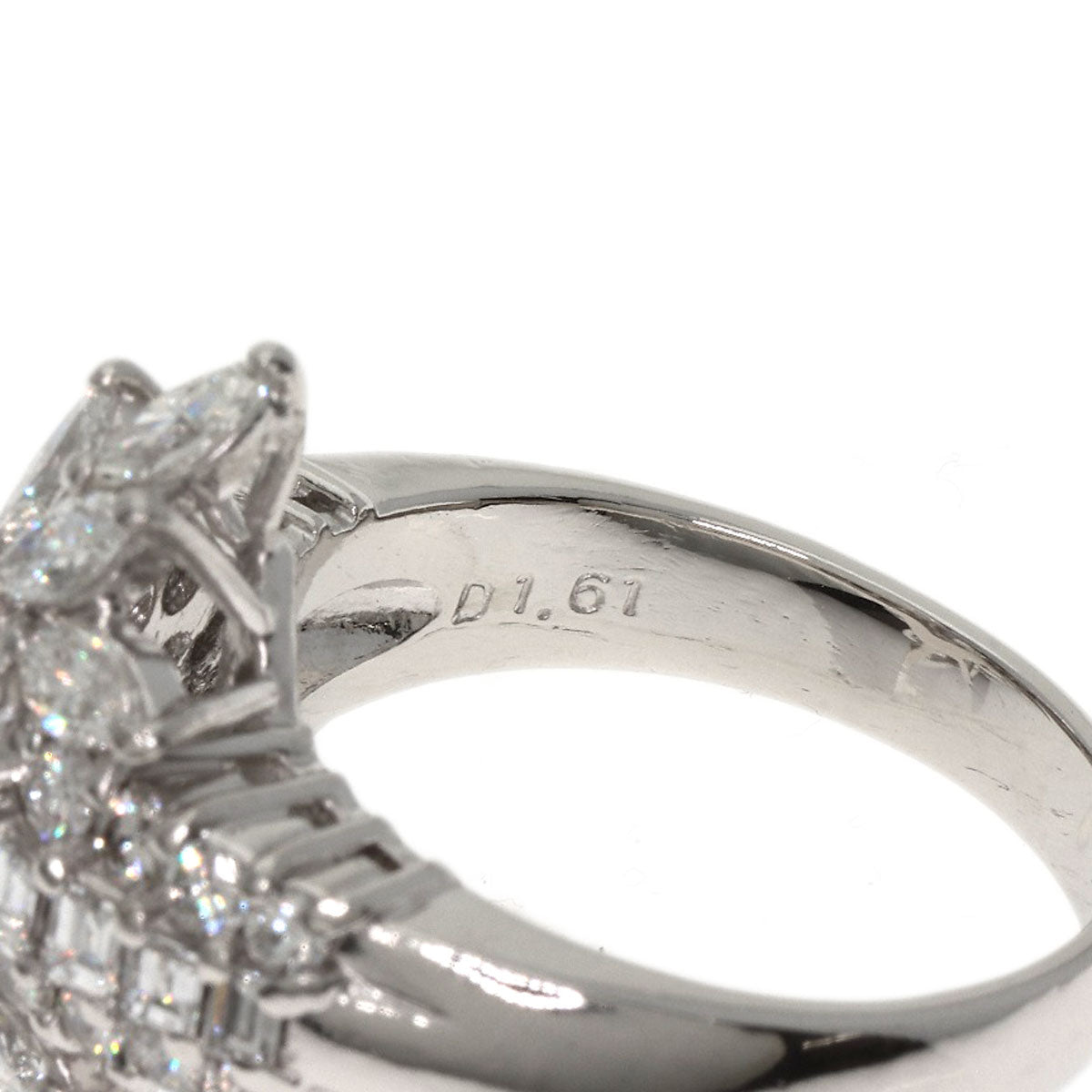 1.012ct Diamond F-SI2 Ring Platinum PT900 12.4g　Ladies