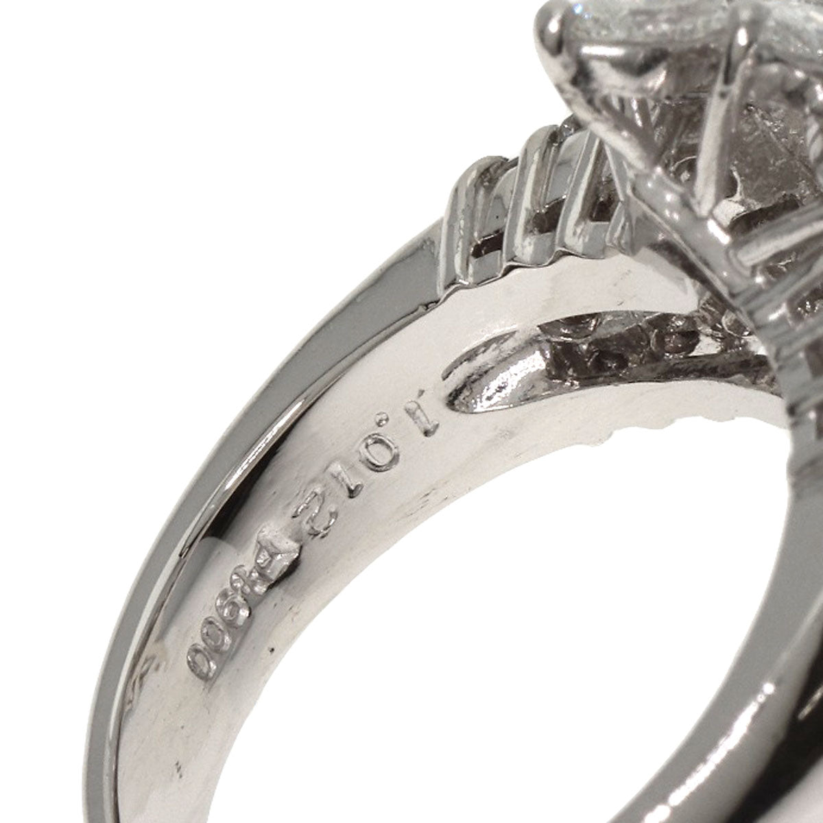 1.012ct Diamond F-SI2 Ring Platinum PT900 12.4g　Ladies