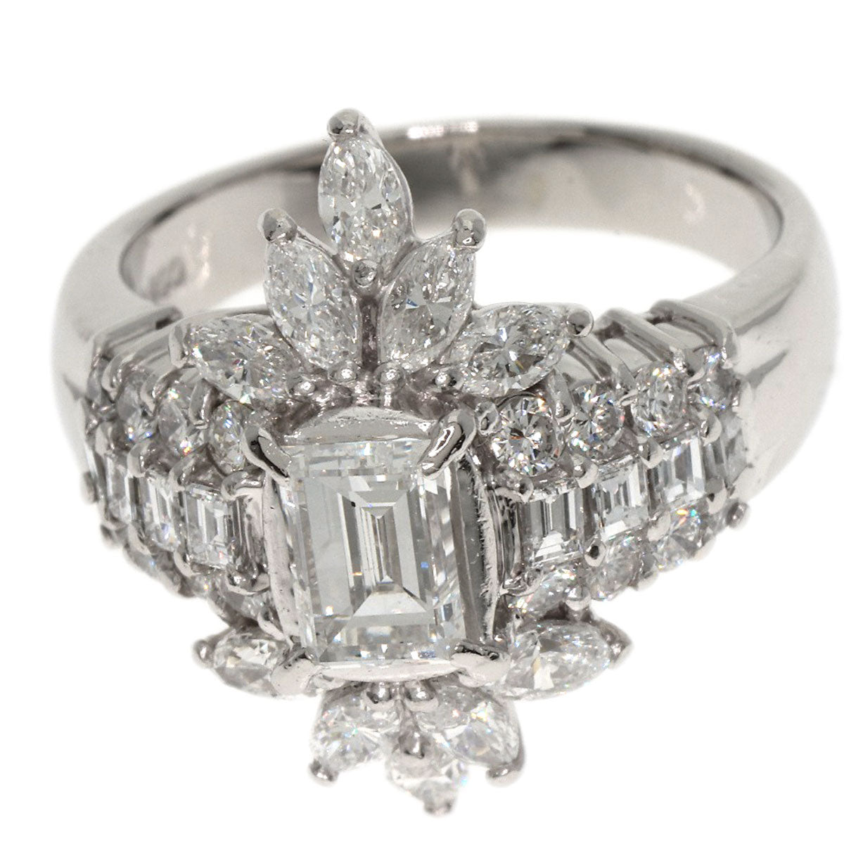 1.012ct Diamond F-SI2 Ring Platinum PT900 12.4g　Ladies