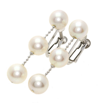 Akoya pearl Pearl Earring K14 White Gold 4.8g　Ladies