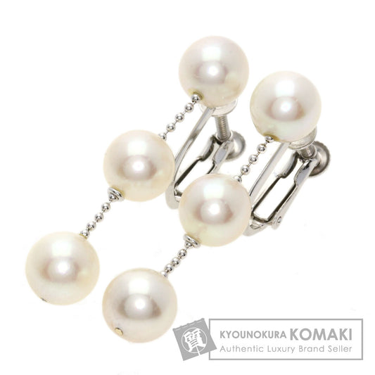 Akoya pearl Pearl Earring K14 White Gold 4.8g　Ladies
