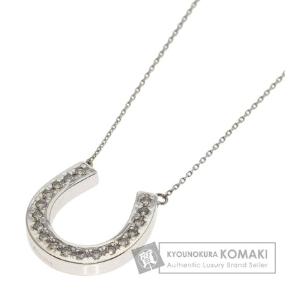 0.3ct Diamond Necklace K18 White Gold 4.1g　Ladies