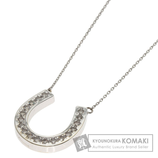 0.3ct Diamond Necklace K18 White Gold 4.1g　Ladies