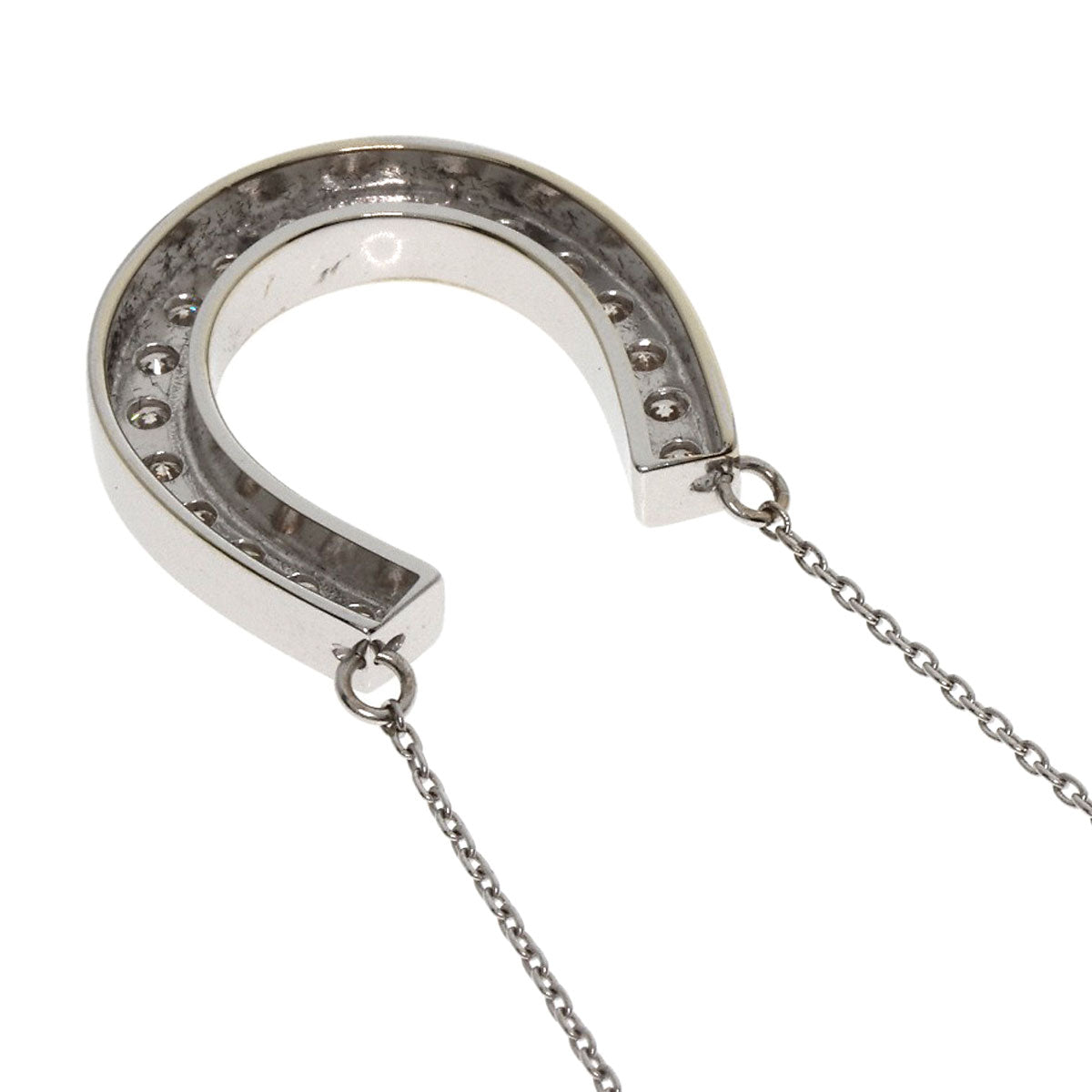 0.3ct Diamond Necklace K18 White Gold 4.1g　Ladies