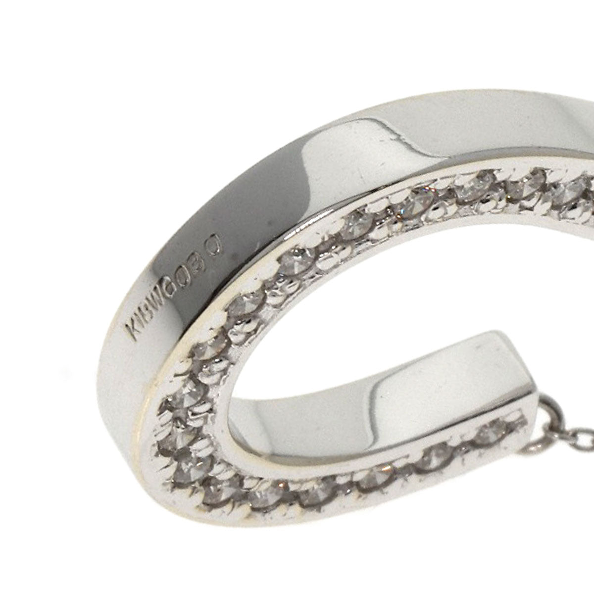 0.3ct Diamond Necklace K18 White Gold 4.1g　Ladies