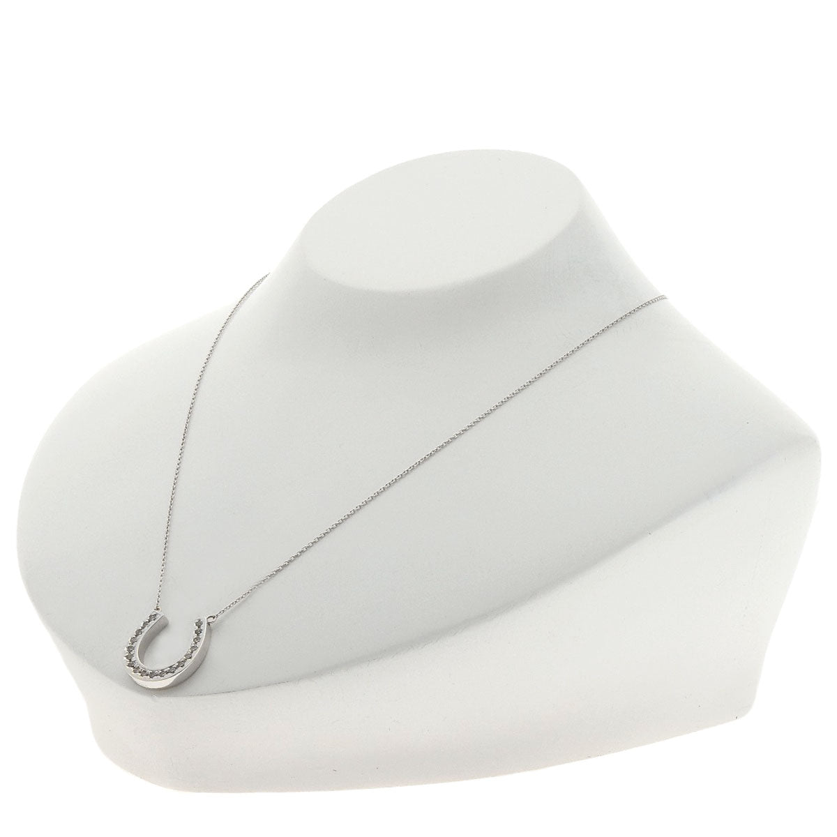 0.3ct Diamond Necklace K18 White Gold 4.1g　Ladies