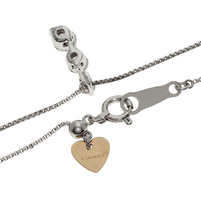 0.4ct Diamond Necklace K18 White Gold 18K Yellow Gold 2.8g　Ladies