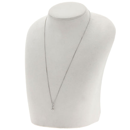 0.4ct Diamond Necklace K18 White Gold 18K Yellow Gold 2.8g　Ladies