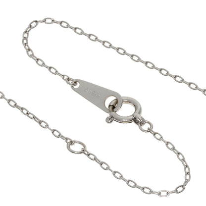 0.5ct Diamond heart motif Necklace K18 White Gold 2.9g　Ladies