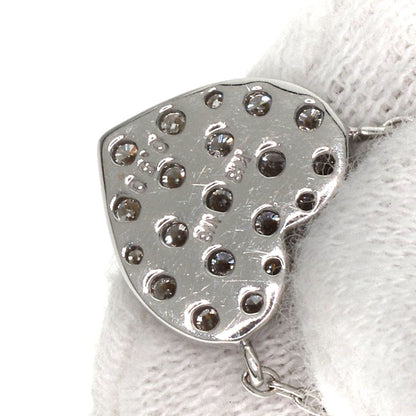 0.5ct Diamond heart motif Necklace K18 White Gold 2.9g　Ladies