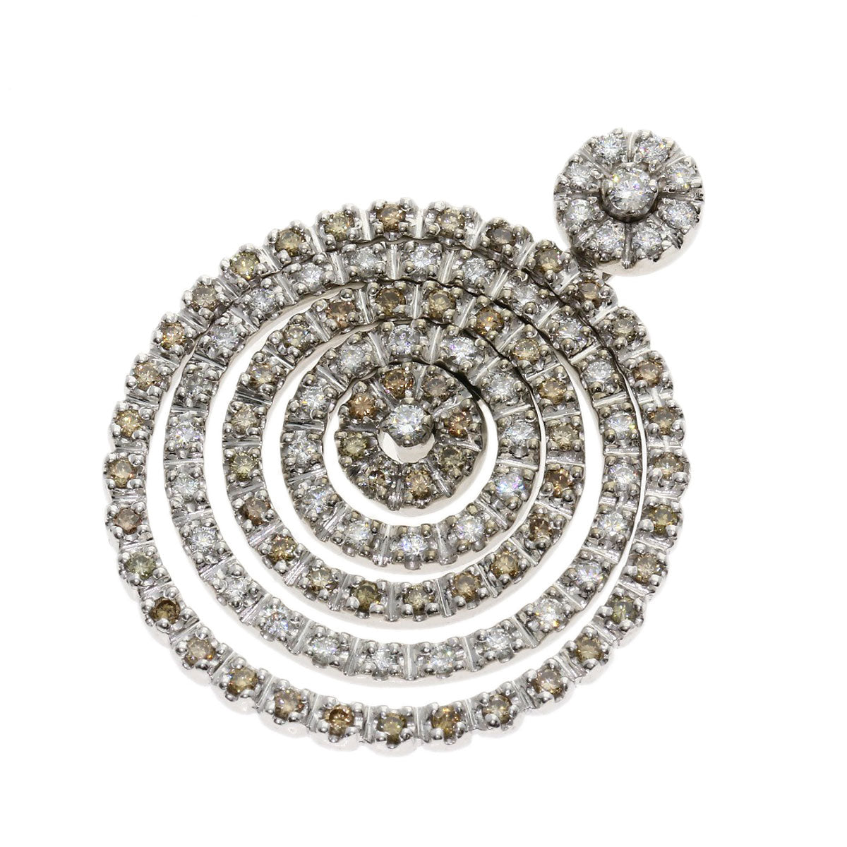 1.5ct Diamond Pendant top K18 White Gold 15.8g　Ladies