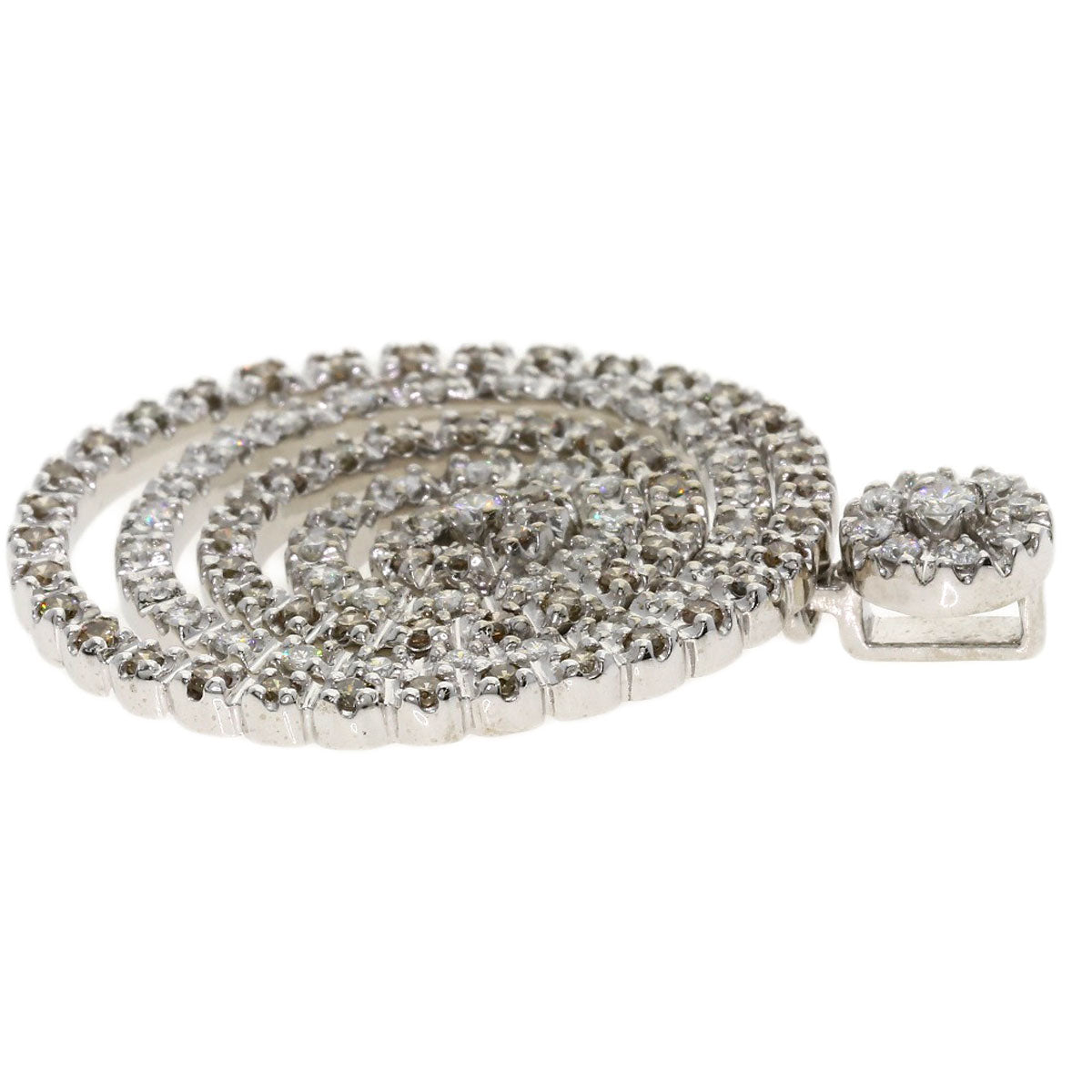 1.5ct Diamond Pendant top K18 White Gold 15.8g　Ladies