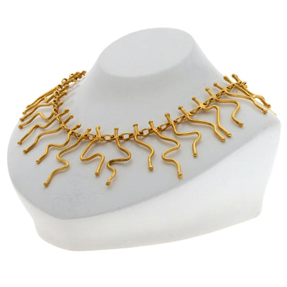 Bisque de Vert Necklace Gold Plated 48.9g　Ladies