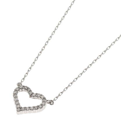 0.19ct Diamond Necklace K18 White Gold 2.4g　Ladies
