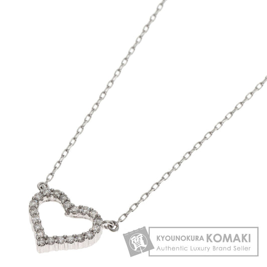 0.19ct Diamond Necklace K18 White Gold 2.4g　Ladies