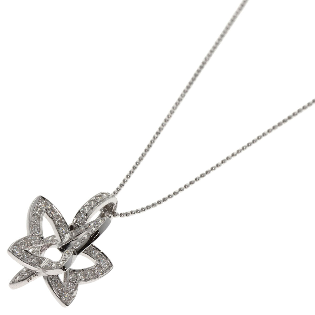 1ct Diamond Necklace K18 White Gold  5.5g�@Ladies