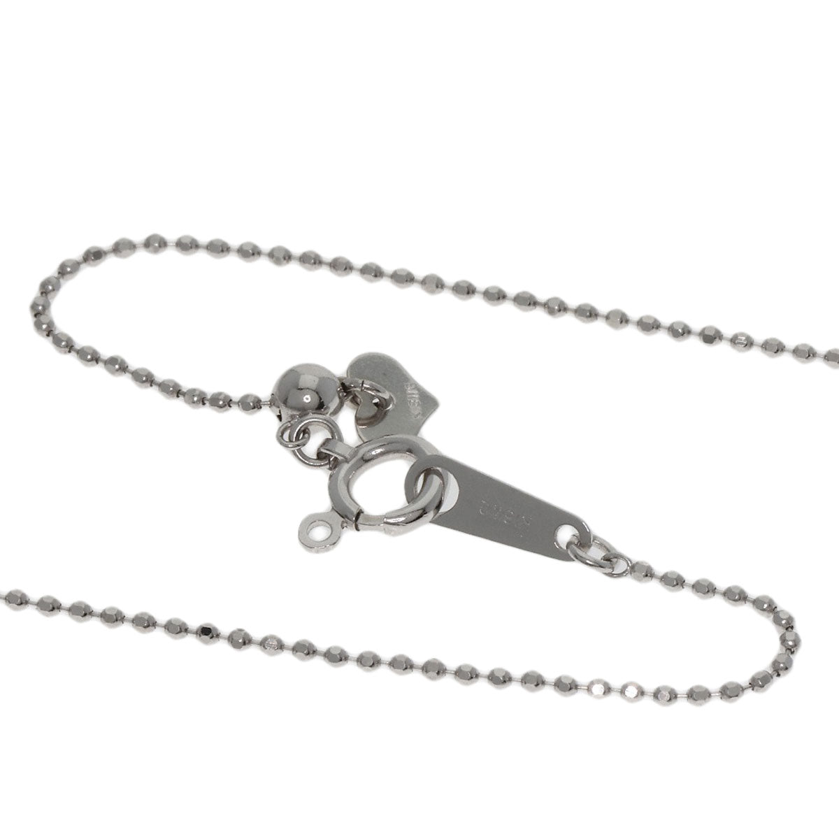 1ct Diamond Necklace K18 White Gold  5.5g�@Ladies
