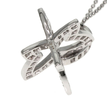 1ct Diamond Necklace K18 White Gold  5.5g�@Ladies