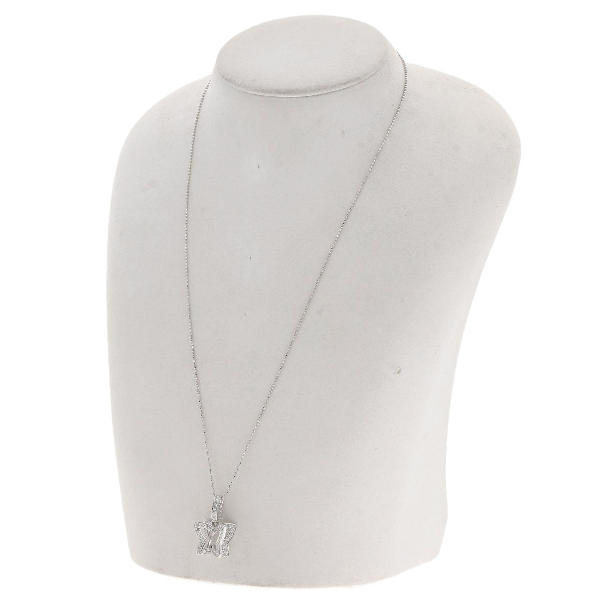 1ct Diamond Necklace K18 White Gold  5.5g�@Ladies