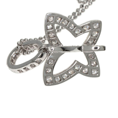 1ct Diamond Necklace K18 White Gold  5.5g�@Ladies